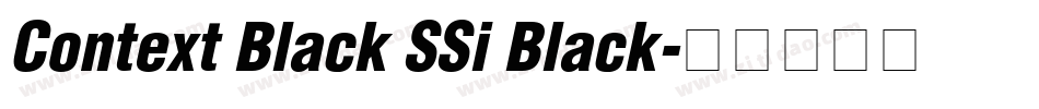 Context Black SSi Black字体转换